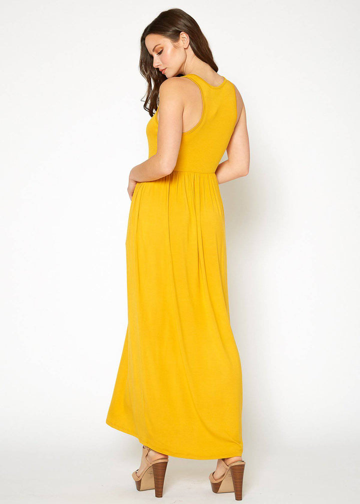 Bellatrix Women's Sleeveless Pleated Maxi Dress