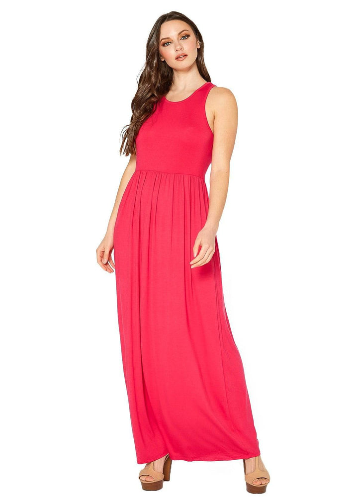Bellatrix Women's Sleeveless Pleated Maxi Dress