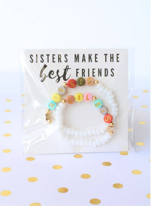 Big sis Lil sis best friends MAMA bracelet birthday gift