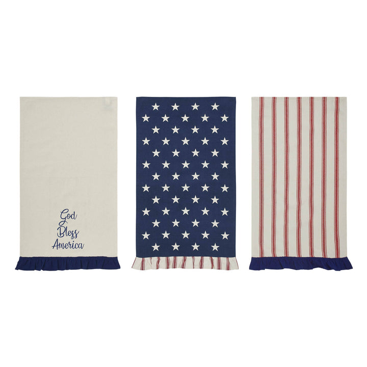 Hatteras Stars GBA Ruffled Tea Towel