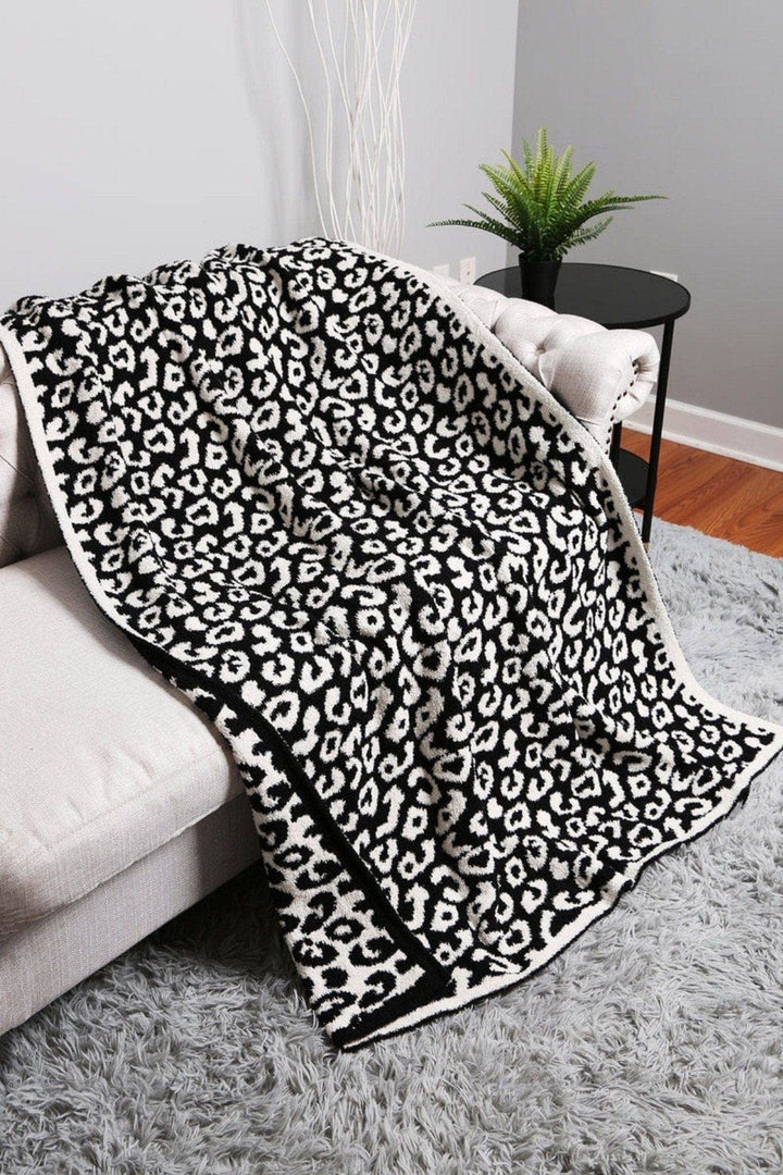 Lux Leopard Print Throw Blanket