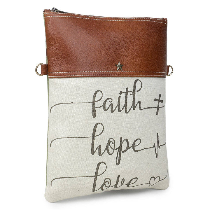 Canvas & Leather Women's Crossbody - Silver/Rosy Brown