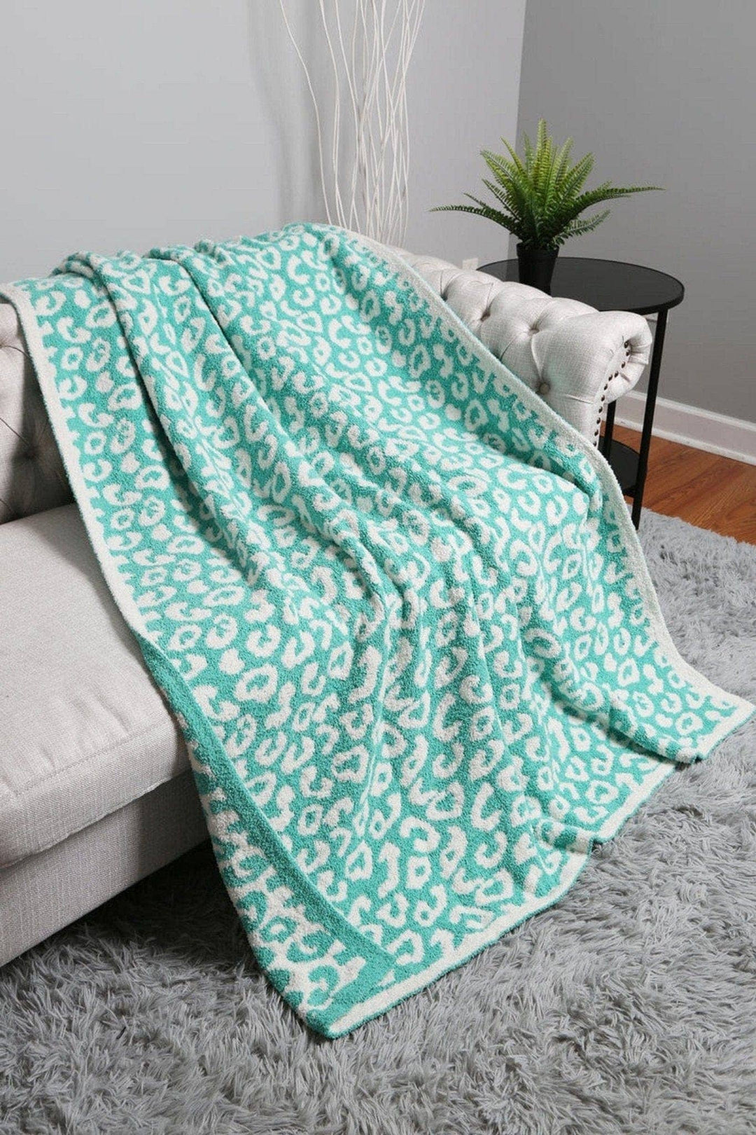 Lux Leopard Print Throw Blanket