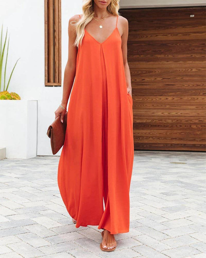 Suspender Pocket  Jumpsuit
