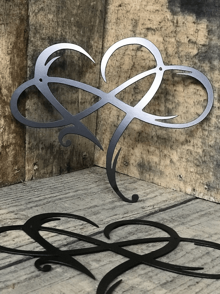 Infinity heart-Metal Wall art