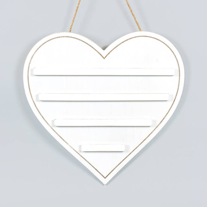 15829 - 18x17 hanging wood letterboard (HEART) wh  Valentine