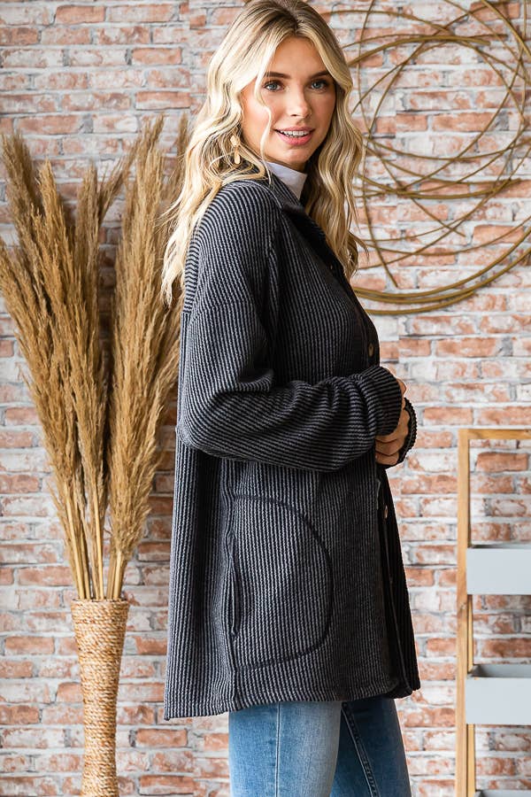 Ribbed Shacket