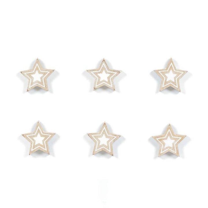 45169 - 2x2 wood shape s/6 (STARS)  Americana