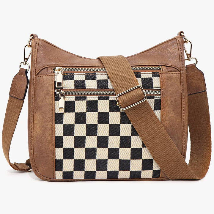 Checkered  Crossbody Bag