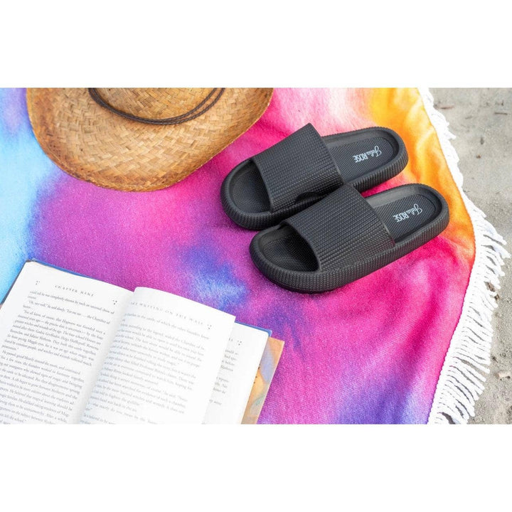 Black Casual Slides