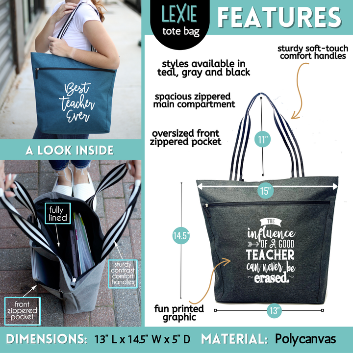 Tote Bag for Teachers - Various styles, sizes, and colors