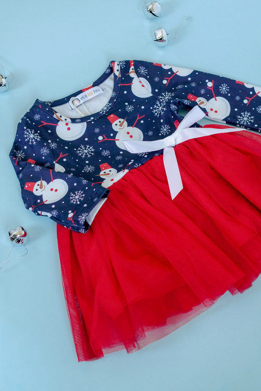 Frosty Friends Tulle Dress