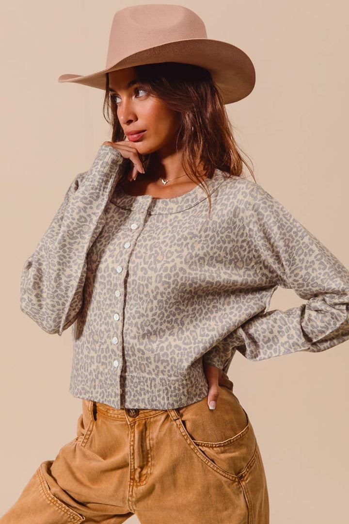 Leopard Print Cardigan
