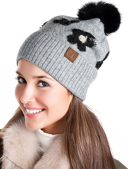 Pom Beanie Daisy- Grey