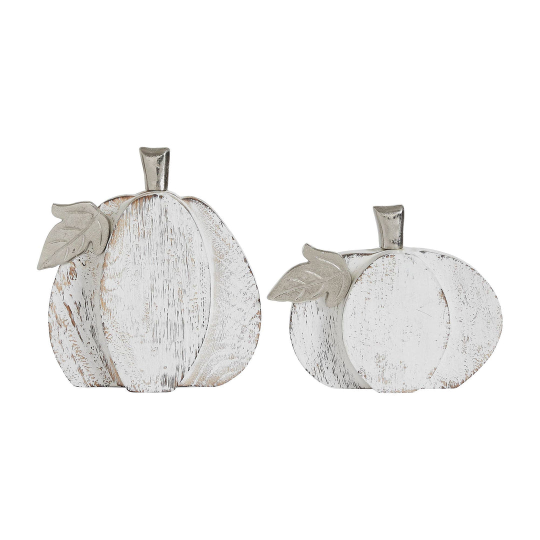 White Wash Pumpkin Set