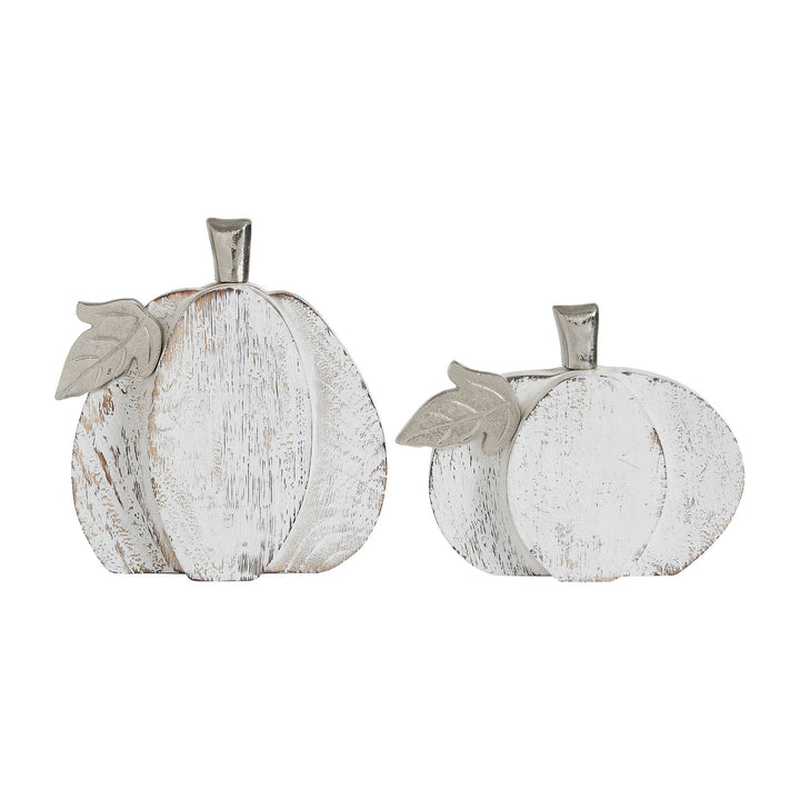 White Wash Pumpkin Set