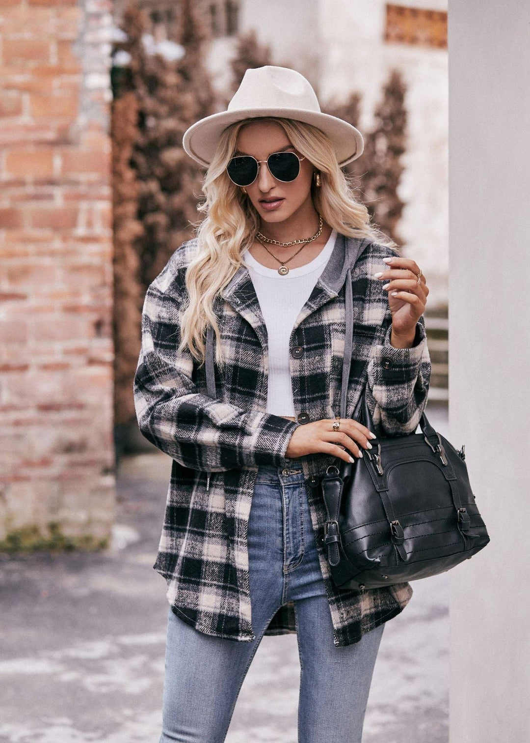 Black Plaid Shacket
