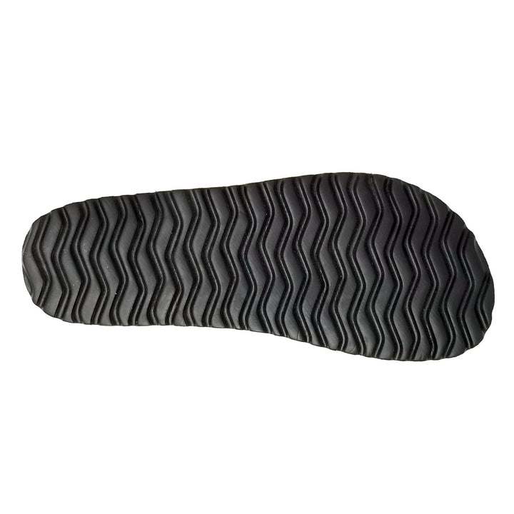 Womens criss cross leather footbed sandal