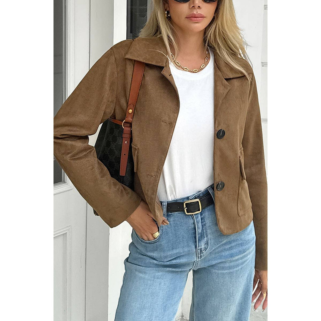 Faux Suede Leather Jacket