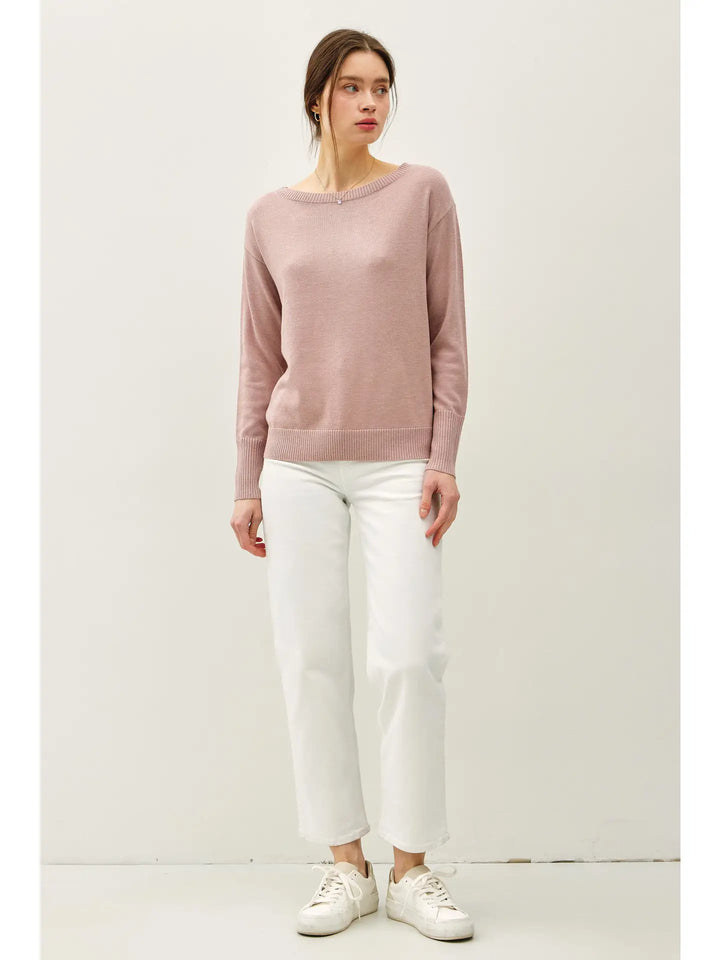 Boat neck sweater