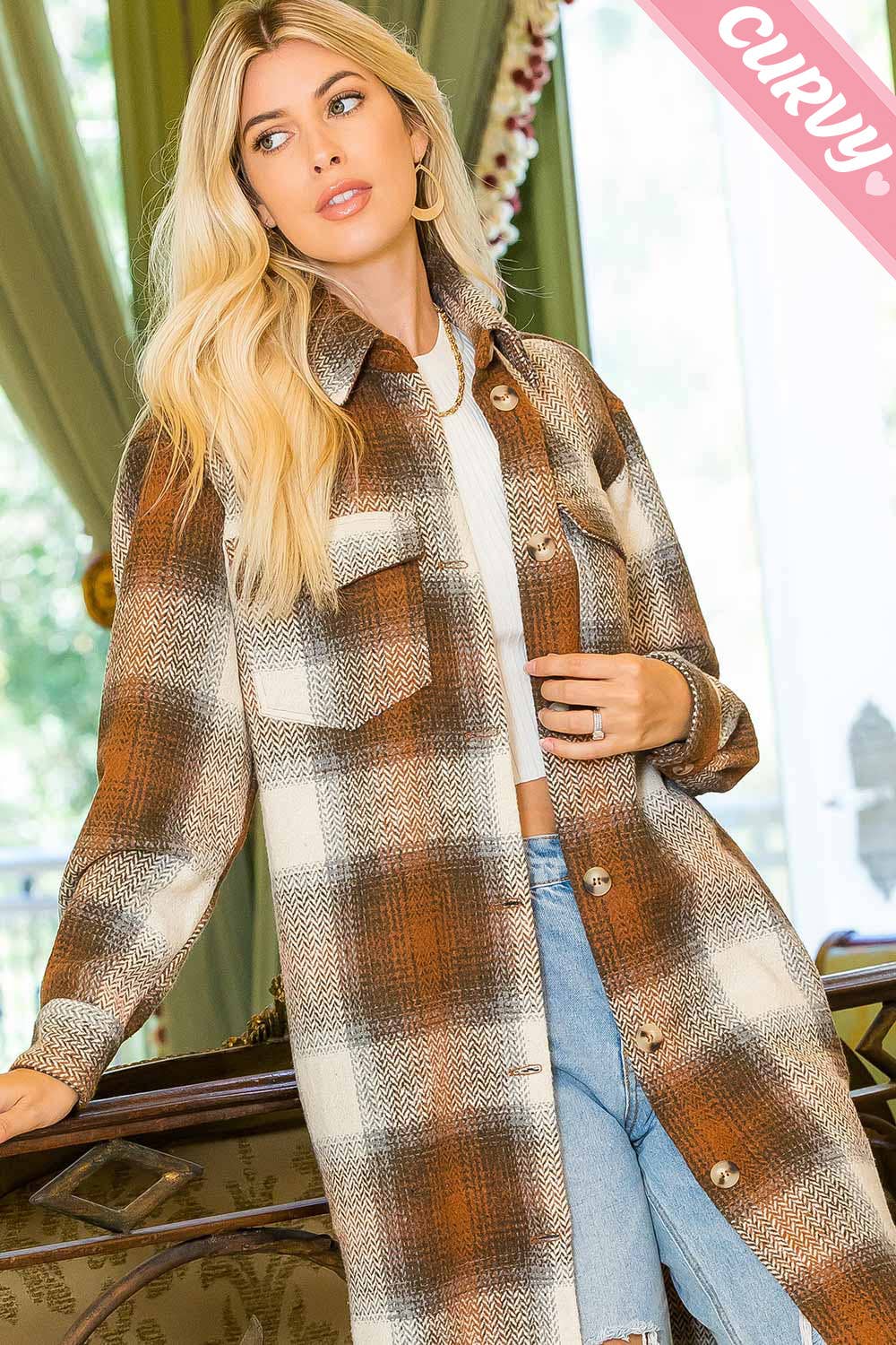 Plaid Long Shacket