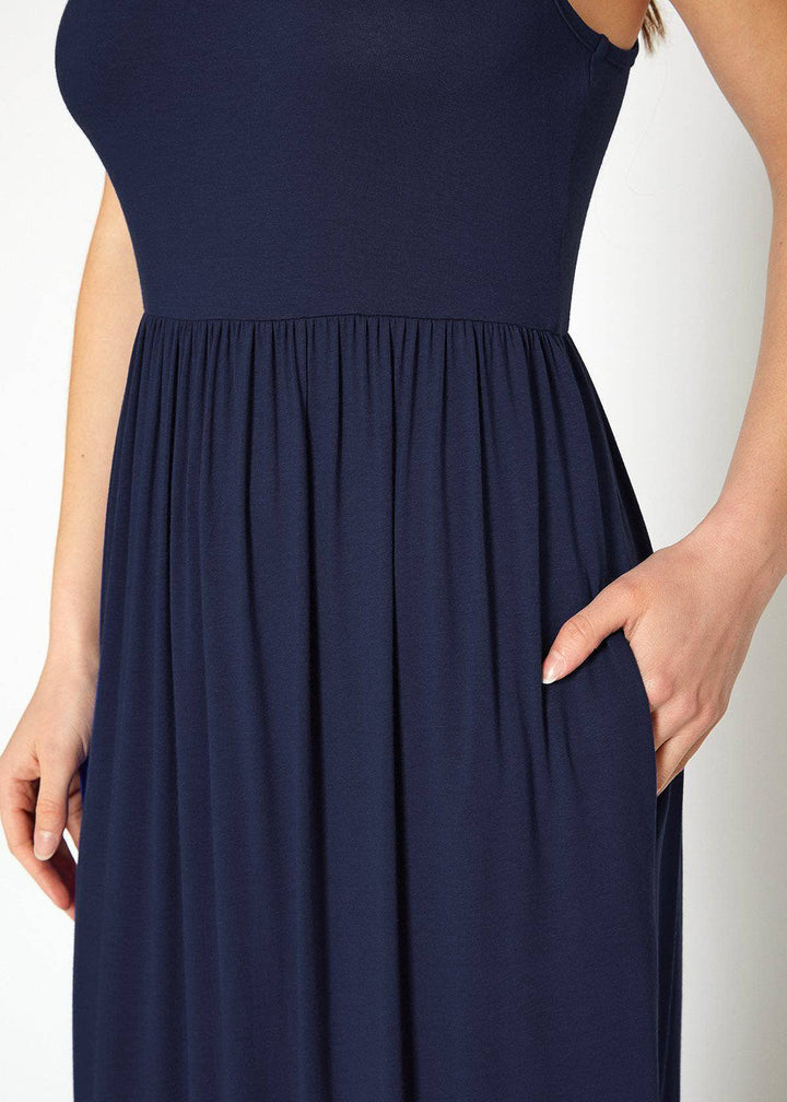 Bellatrix Women's Sleeveless Pleated Maxi Dress