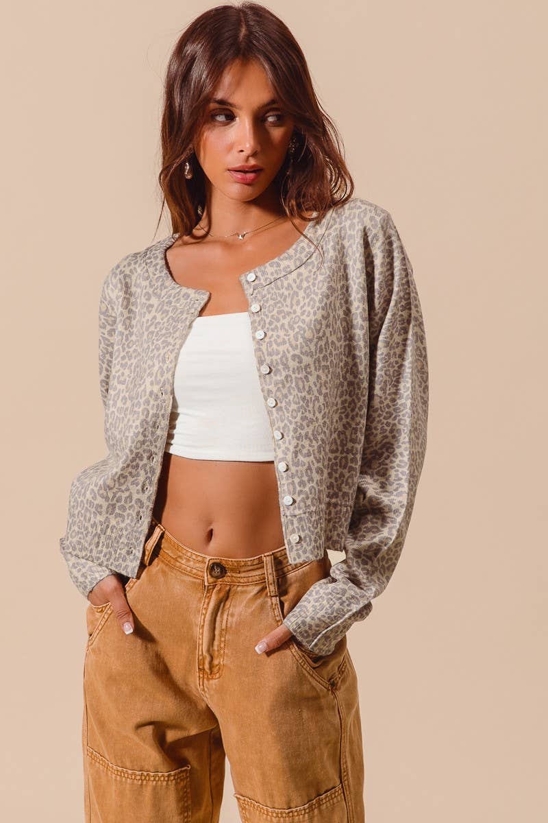 Leopard Print Cardigan