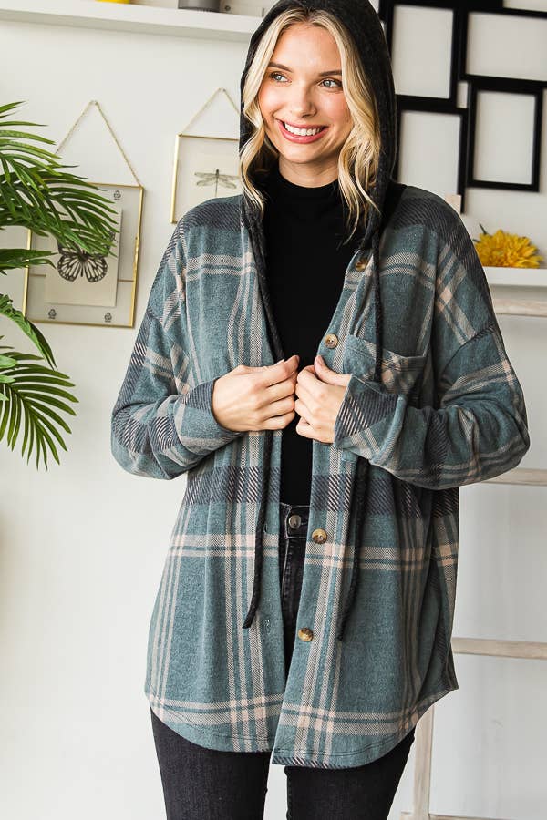 Plaid Hooded Flannel