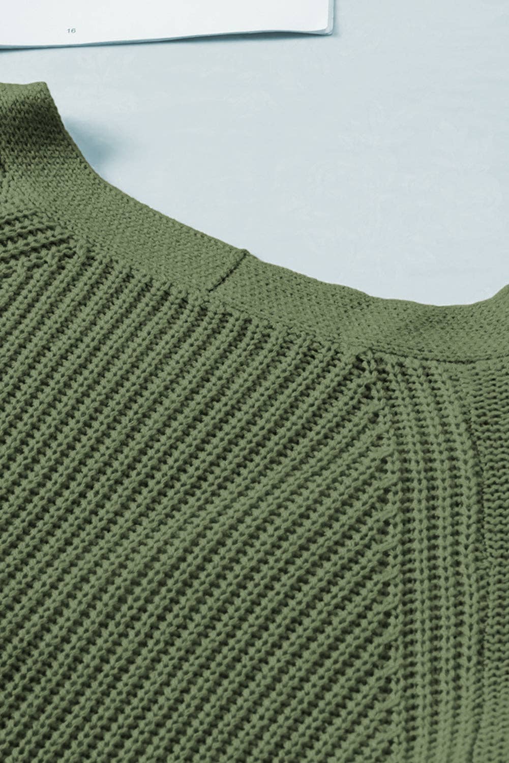 Bishop Sleeve V Neck Button Down Knit Cardigan