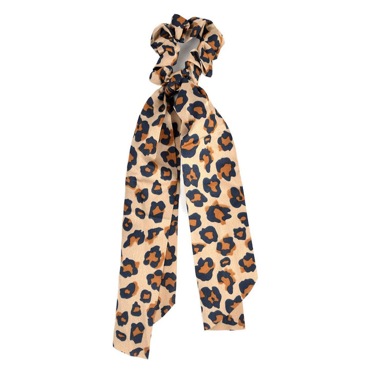 Cheetah Print Scrunchie Ribbon Hair Tie
