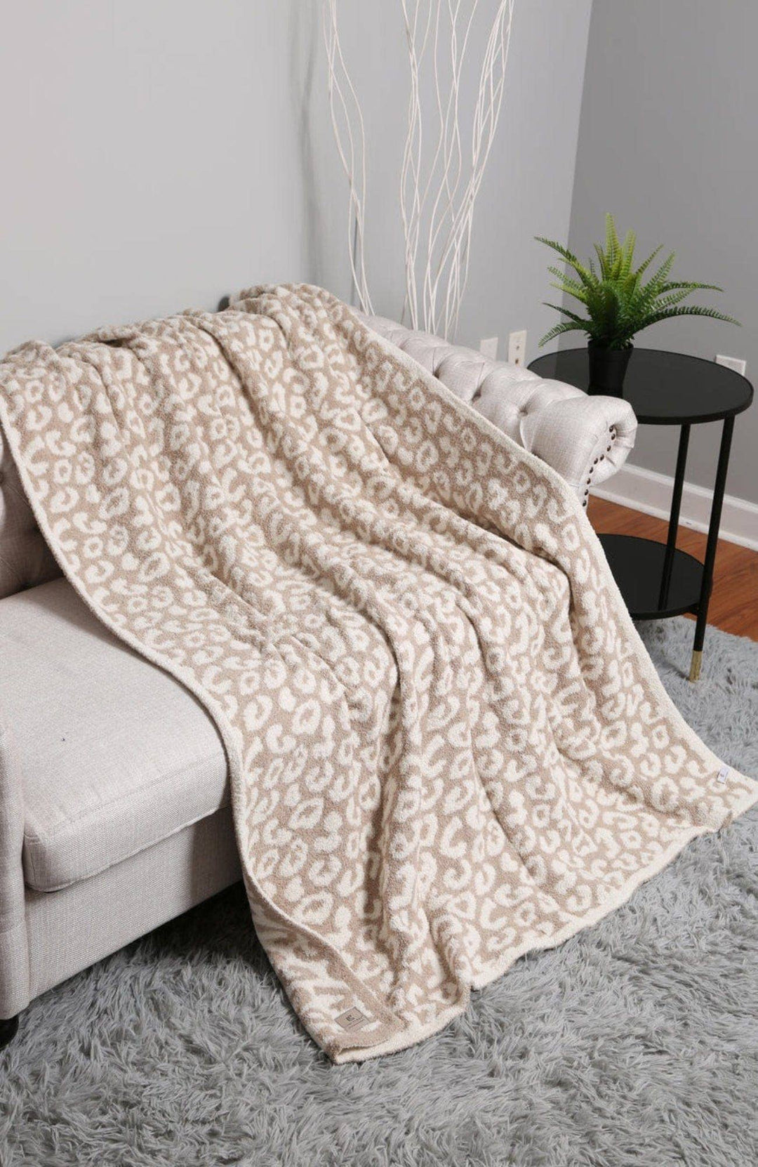 Lux Leopard Print Throw Blanket