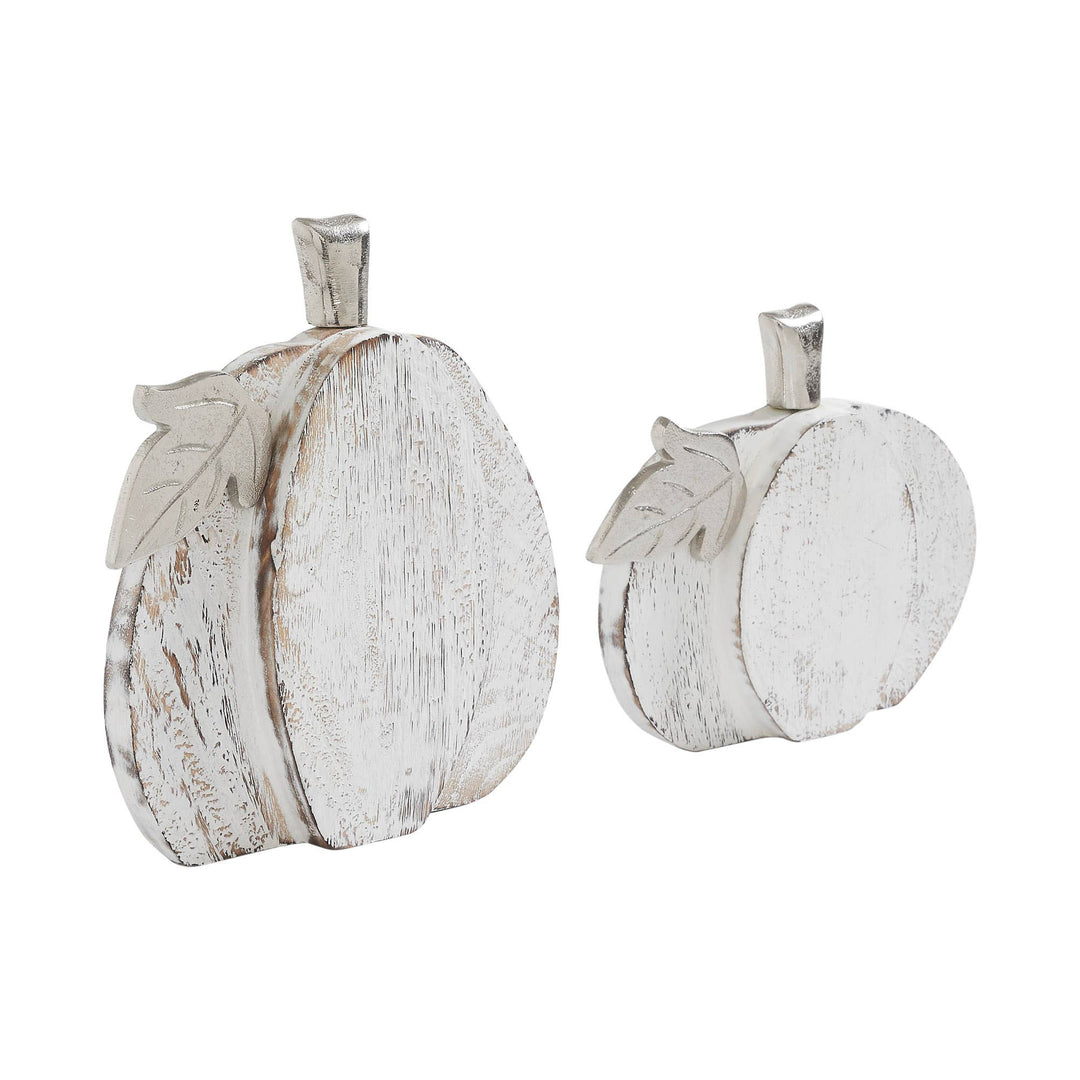 White Wash Pumpkin Set