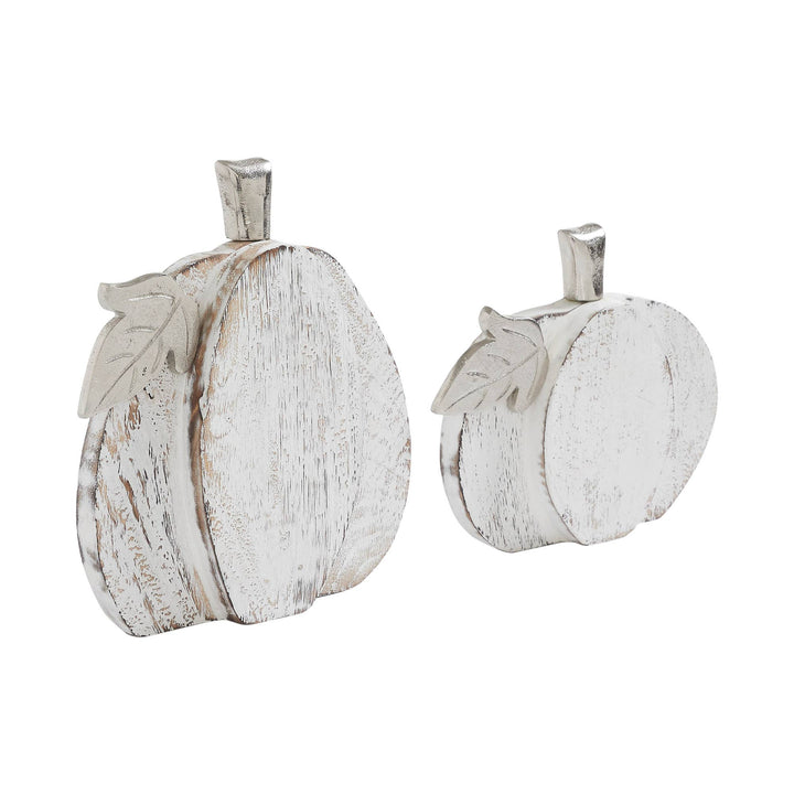 White Wash Pumpkin Set