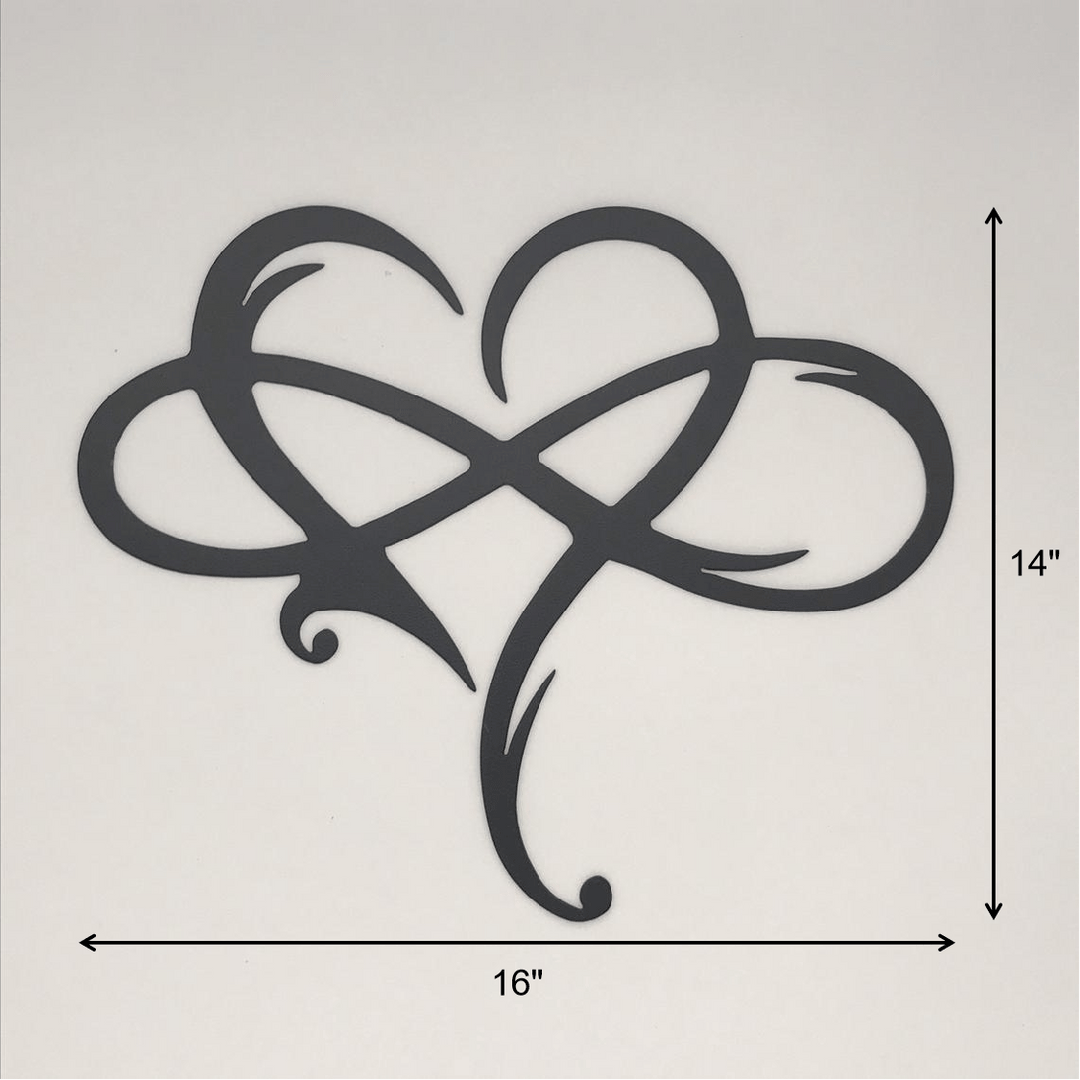 Infinity heart-Metal Wall art