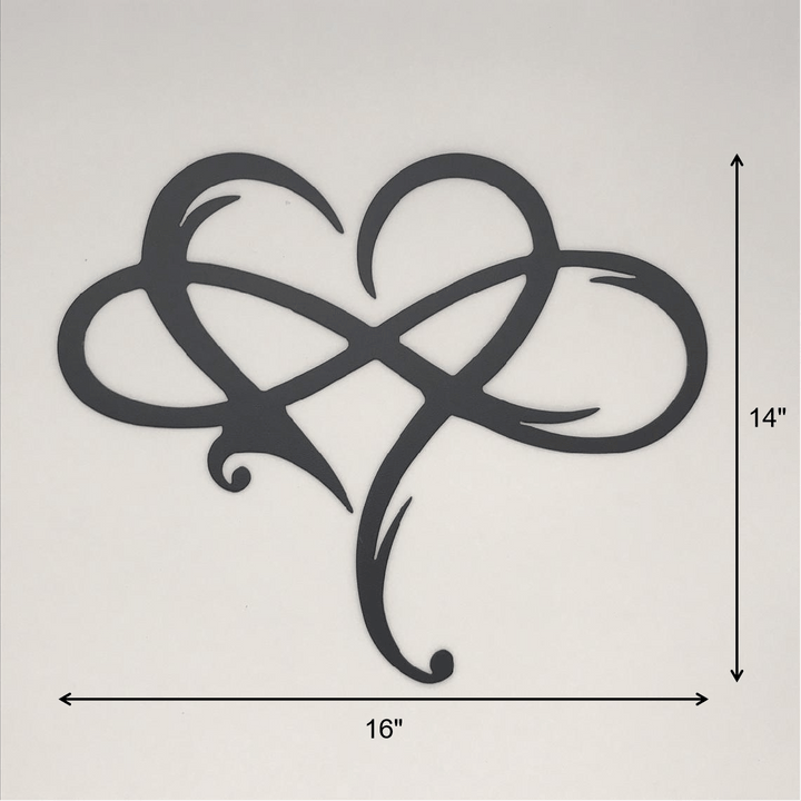 Infinity heart-Metal Wall art
