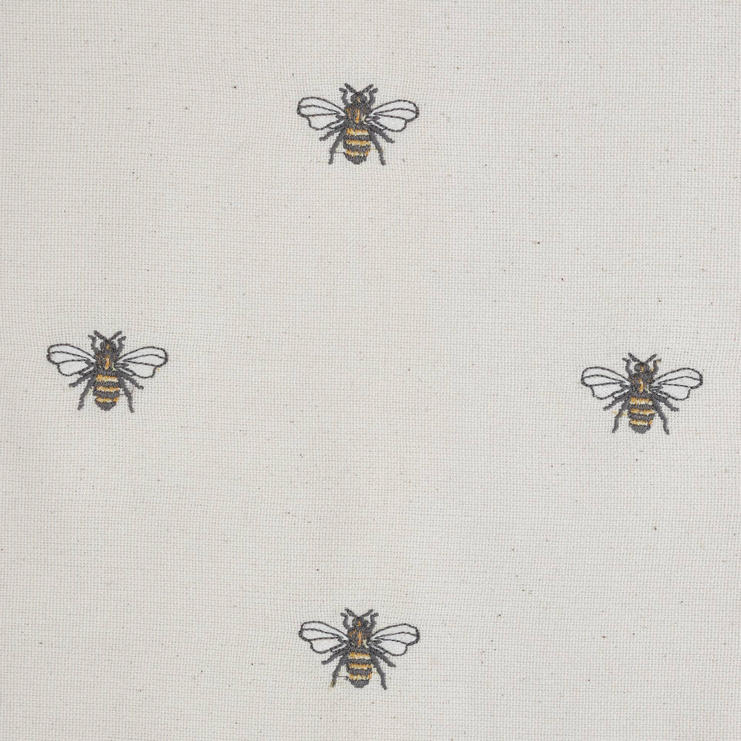 Embroidered Bee Tea Towel 19x28