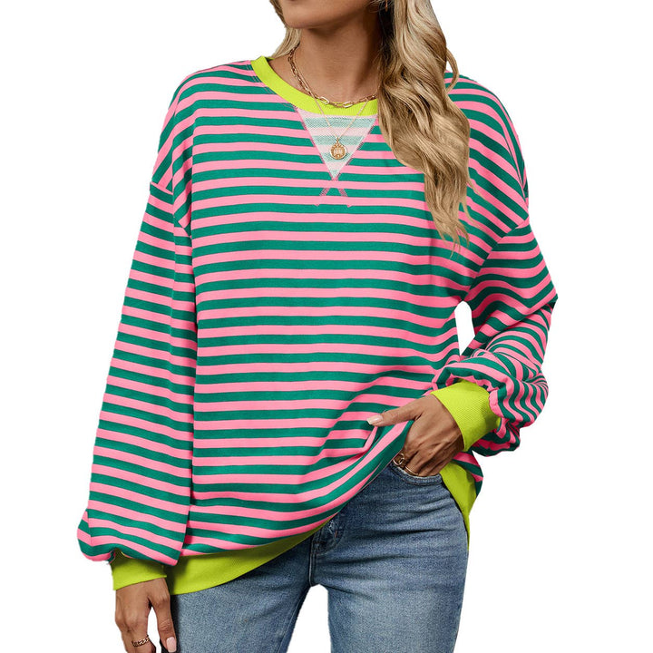 Contrast Striped sweatshirt