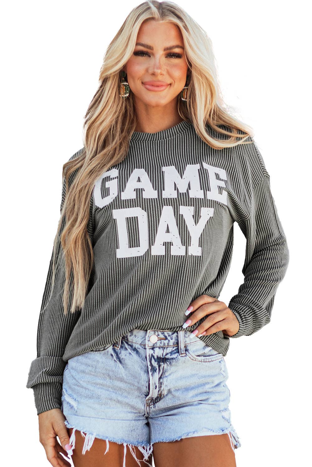 Corded GAME DAY Graphic Top