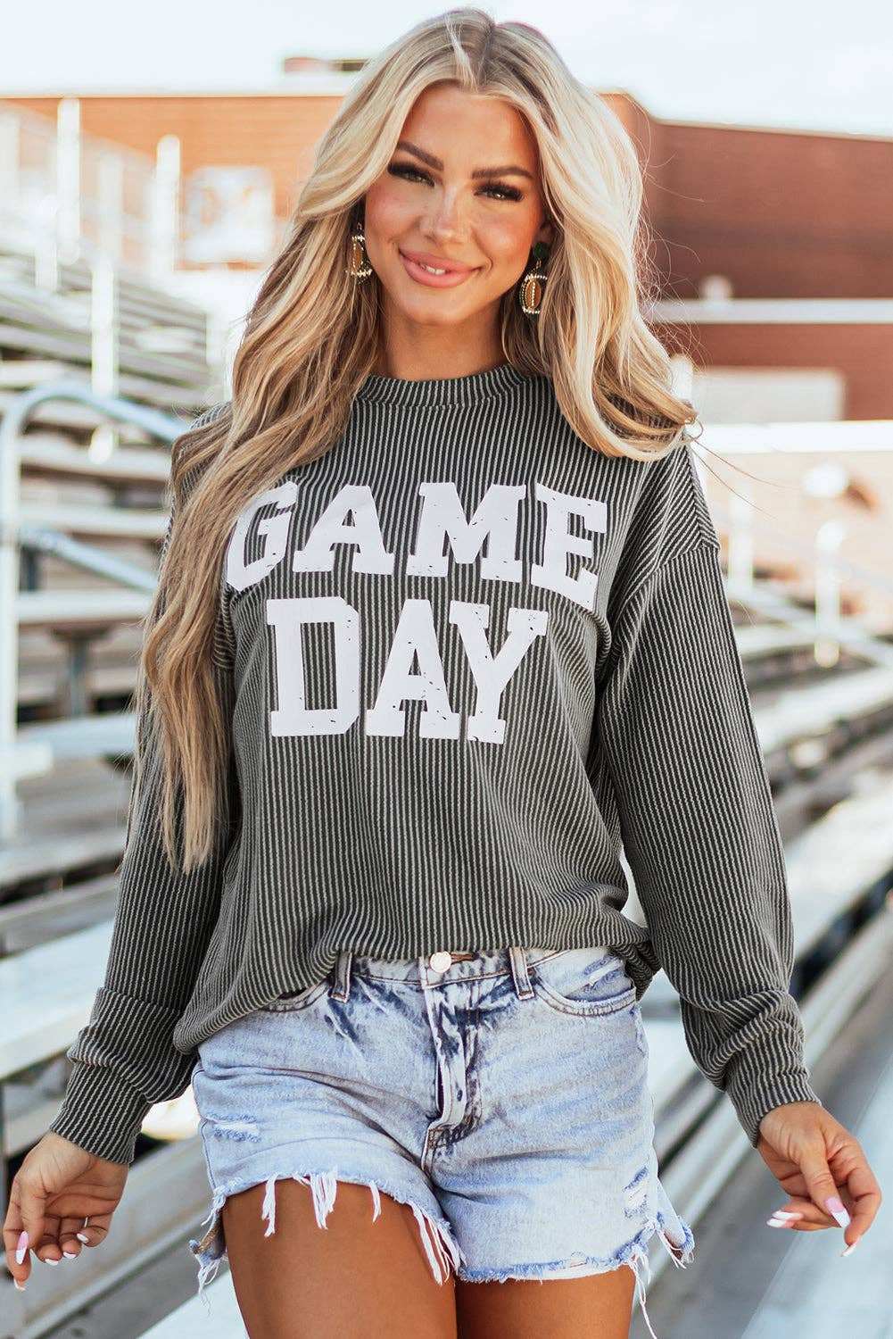 Corded GAME DAY Graphic Top