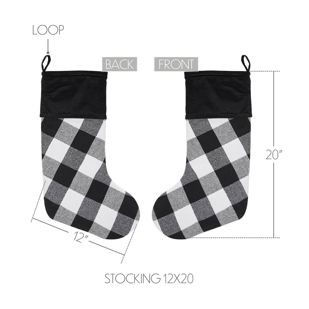 Annie Black Check Stocking
