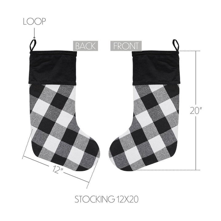 Annie Black Check Stocking