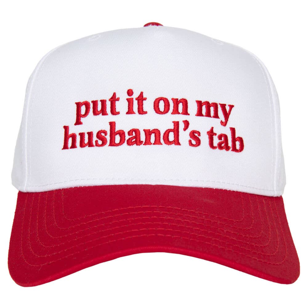 Put It On My Husband's Tab Wholesale Two-Toned Vintage Hat