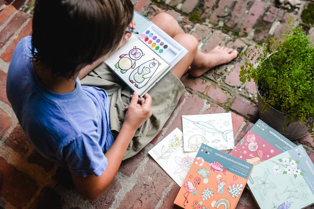 Watercolor Book and Paint Set- A Day at the Beach