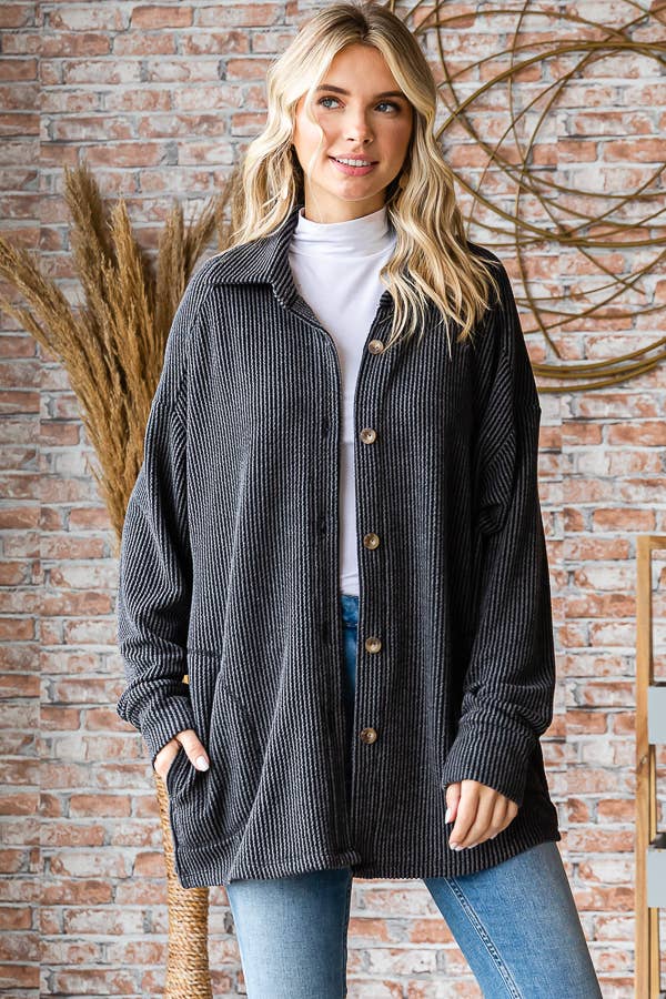 Ribbed Shacket