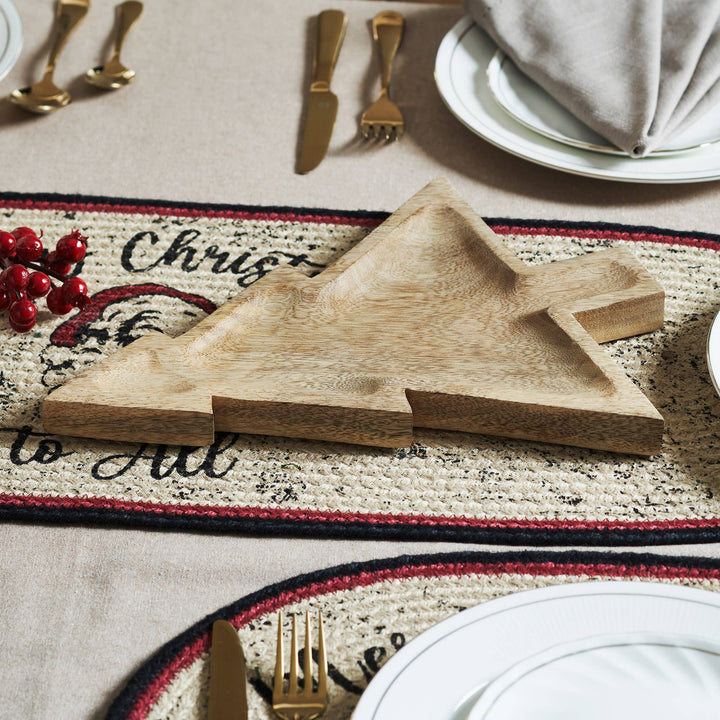 Tree-Shaped Wooden Decorative Tray