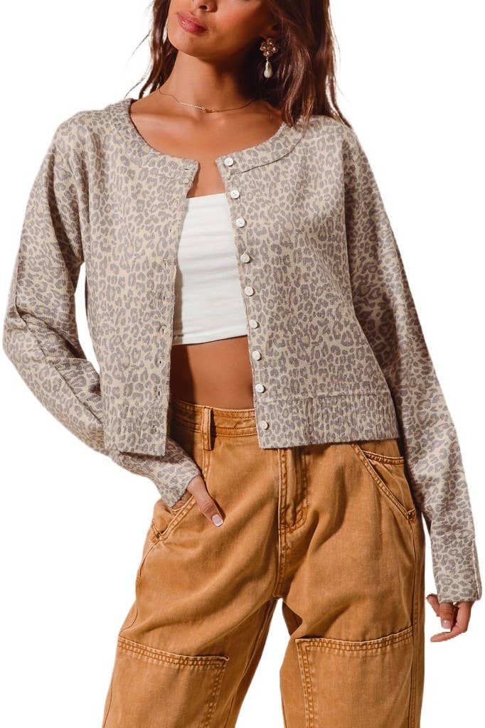 Leopard Print Cardigan