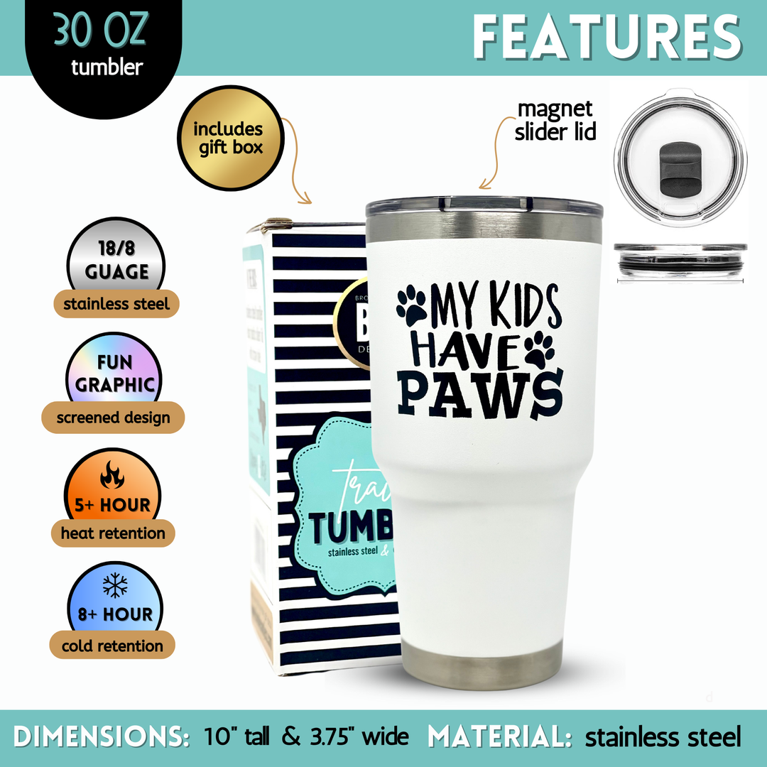 Stainless Steel Insulated Dog Mom and Enthusiast Tumblers