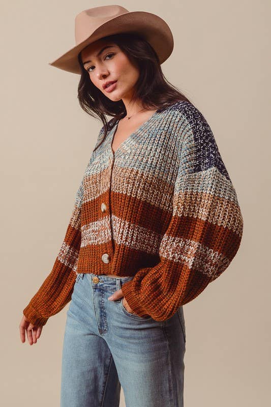 Multi Stripe Cardigan