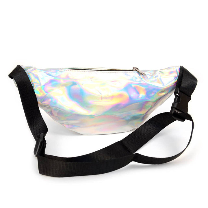 Silver Iridescent Holographic Waist Fanny Pack