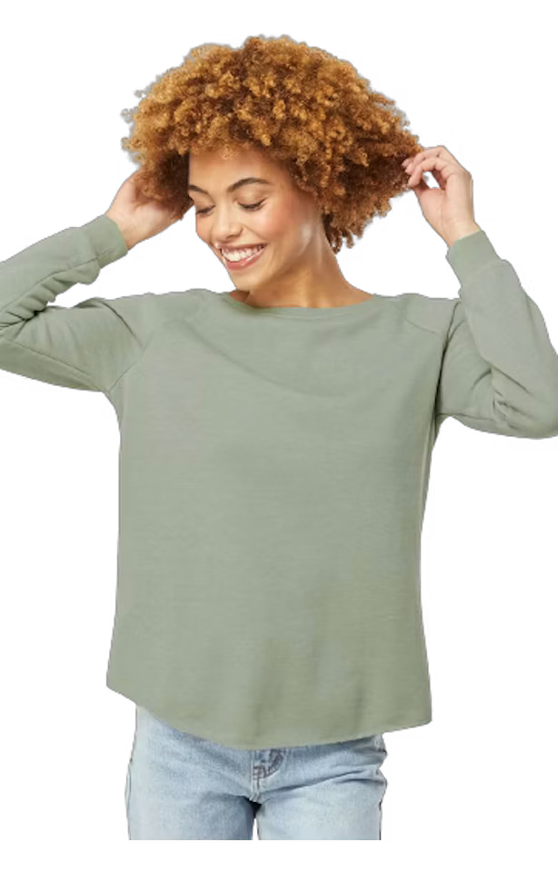 Womens Wave Wash Crewneck